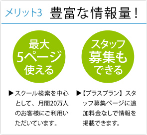 メリット３　豊富な情報量